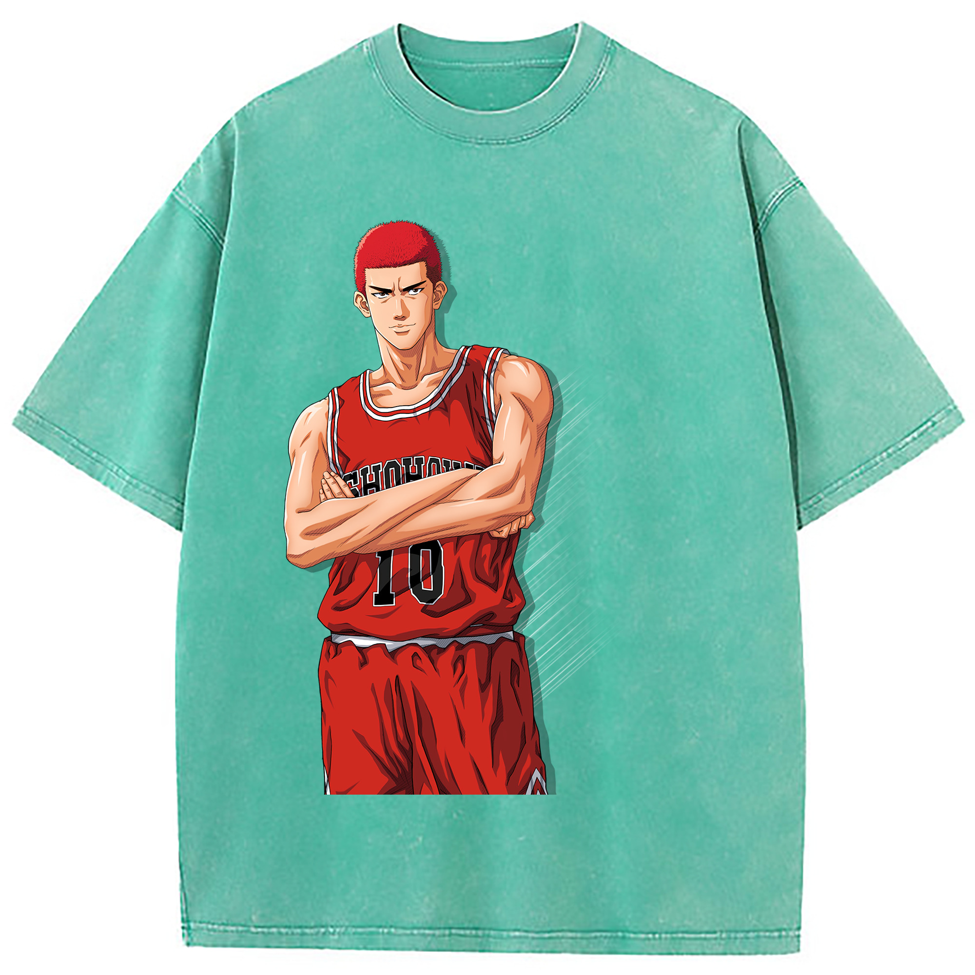 （画像用） SLAM DUNK／スラムダンク 綿100% ヴィンテージ風 半袖Tシャツ（フロントプリント）